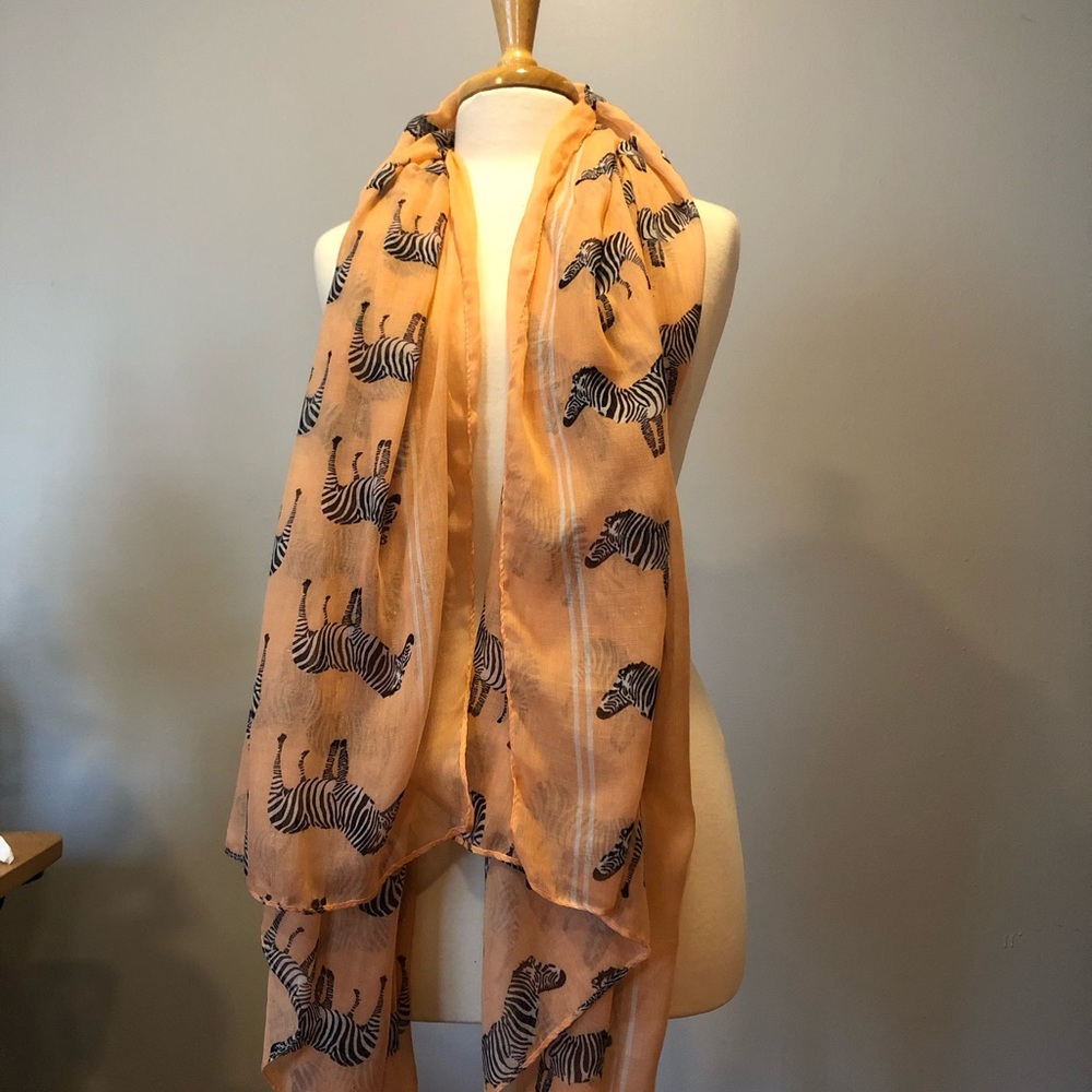 Lightweight zebra scarf!